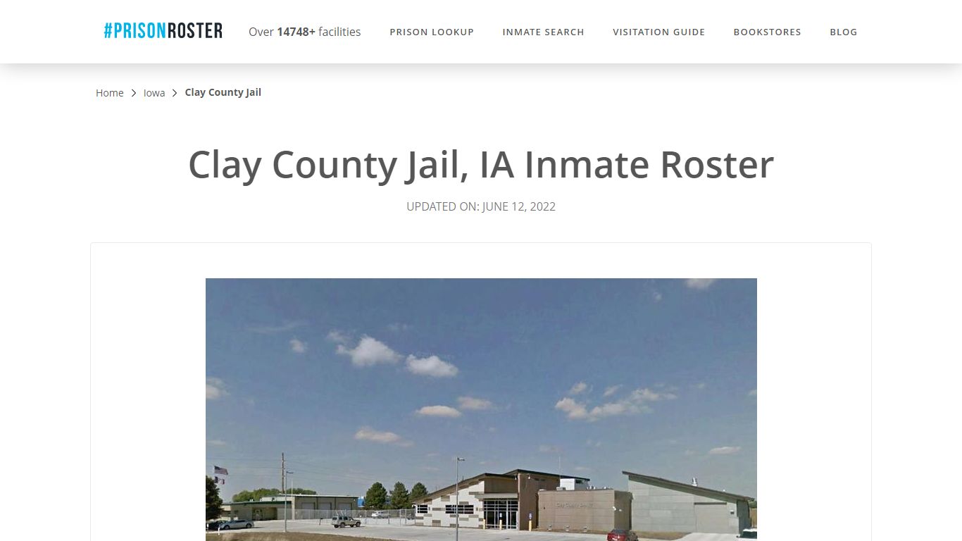 Clay County Jail, IA Inmate Roster